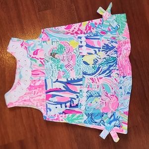 NWT Lilly Pulitzer Baby Lilly Shift Dress - 3/6 Month Multi Pop Up Summer Remix
